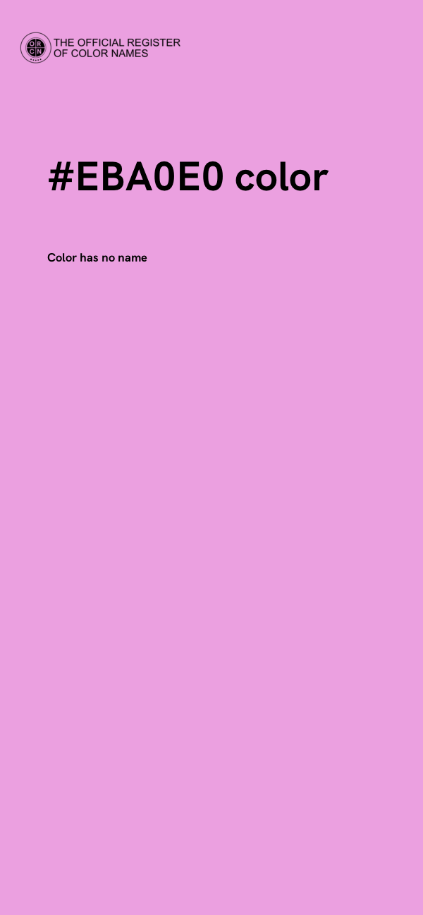 #EBA0E0 color image