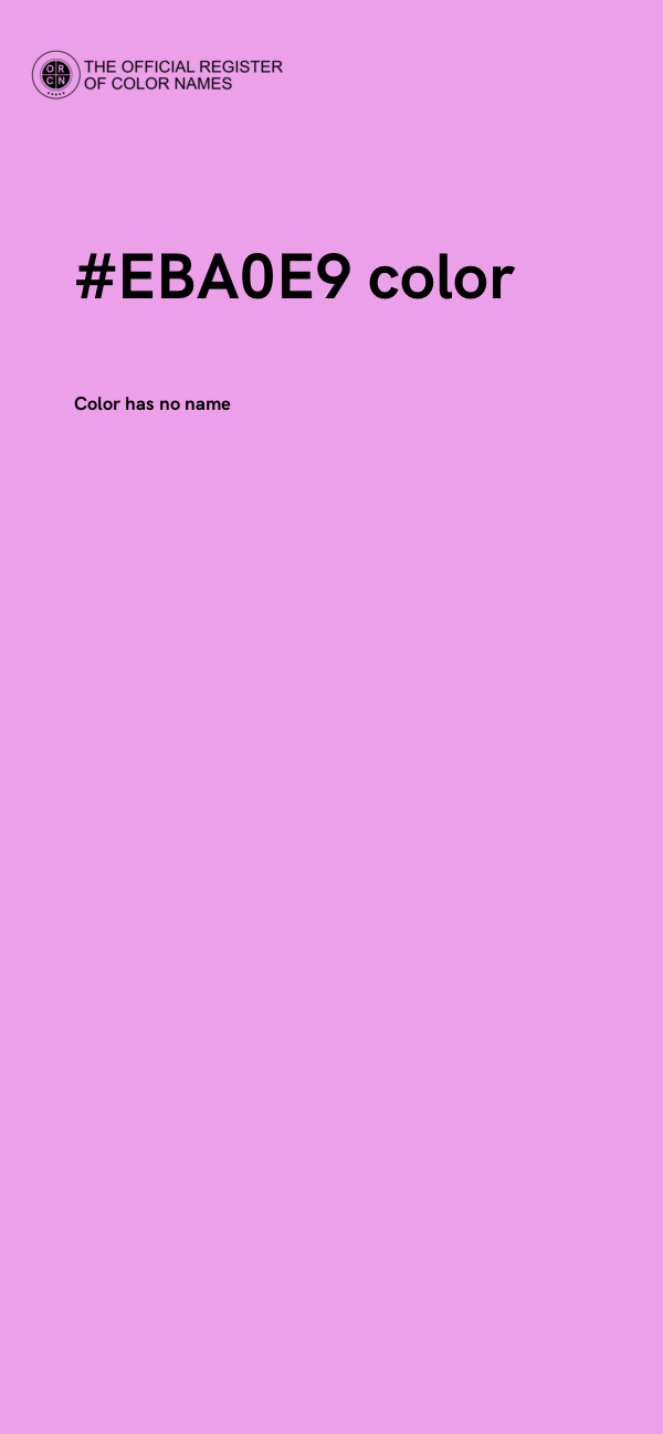 #EBA0E9 color image