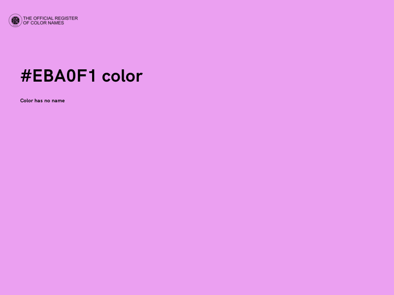 #EBA0F1 color image