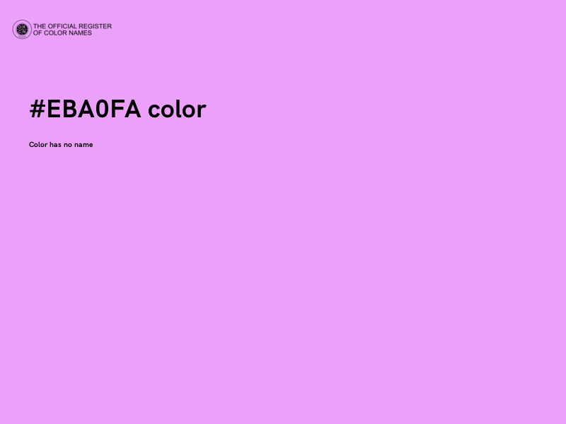 #EBA0FA color image