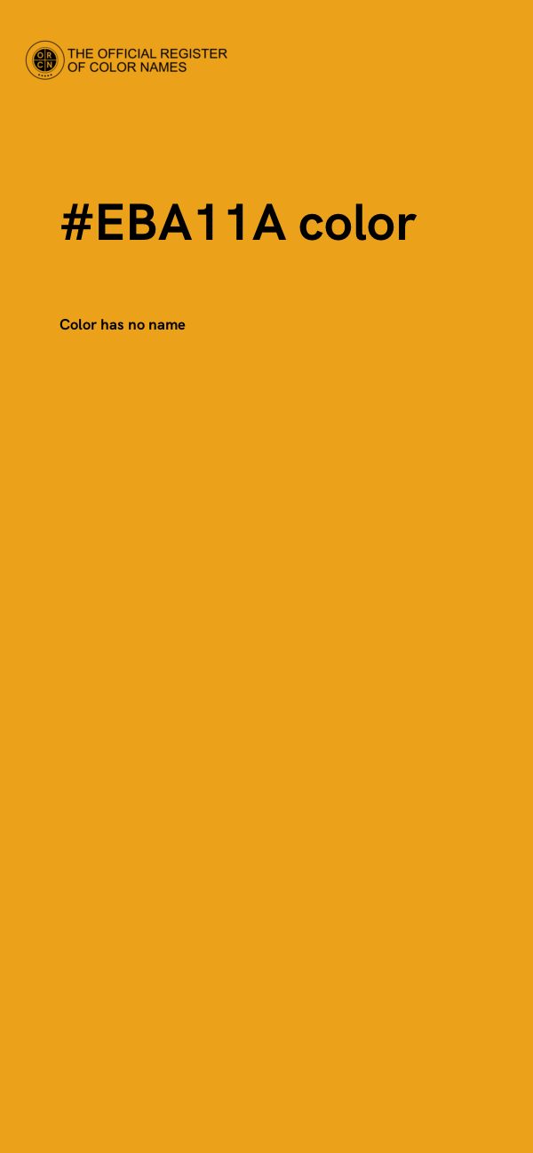 #EBA11A color image