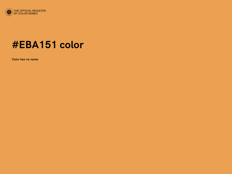 #EBA151 color image