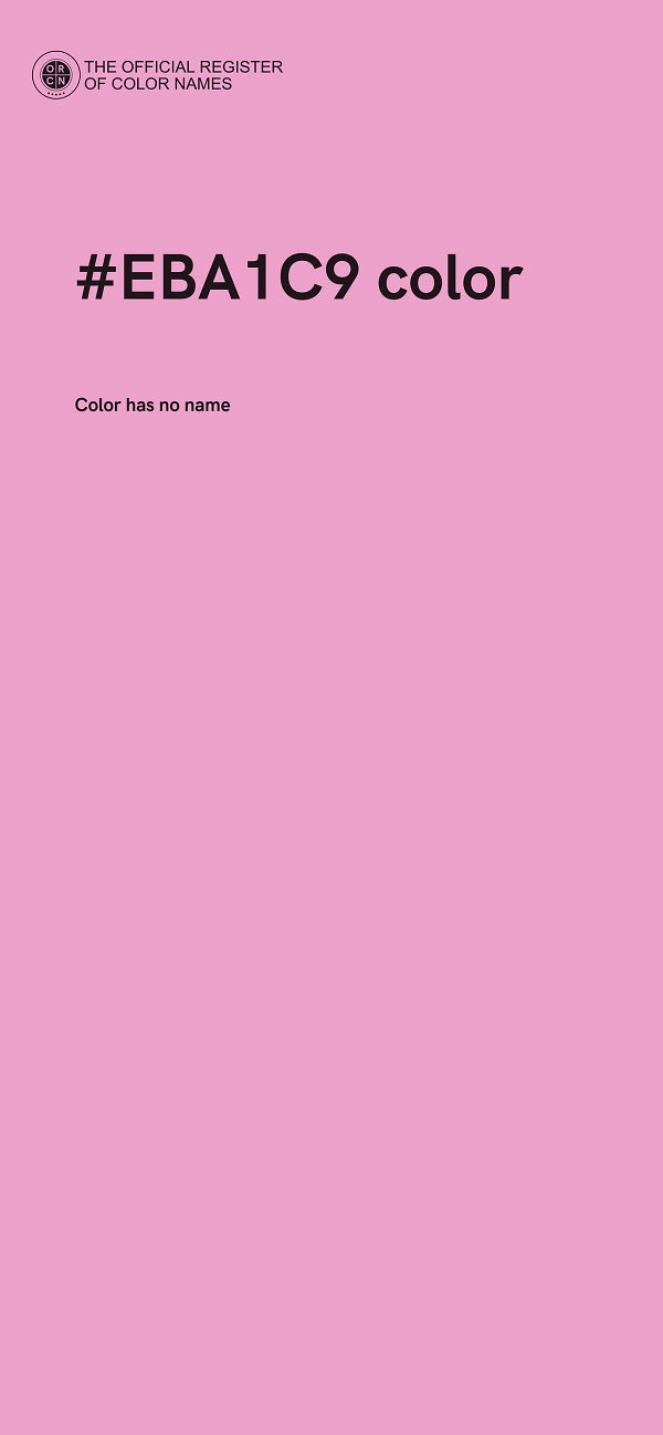 #EBA1C9 color image