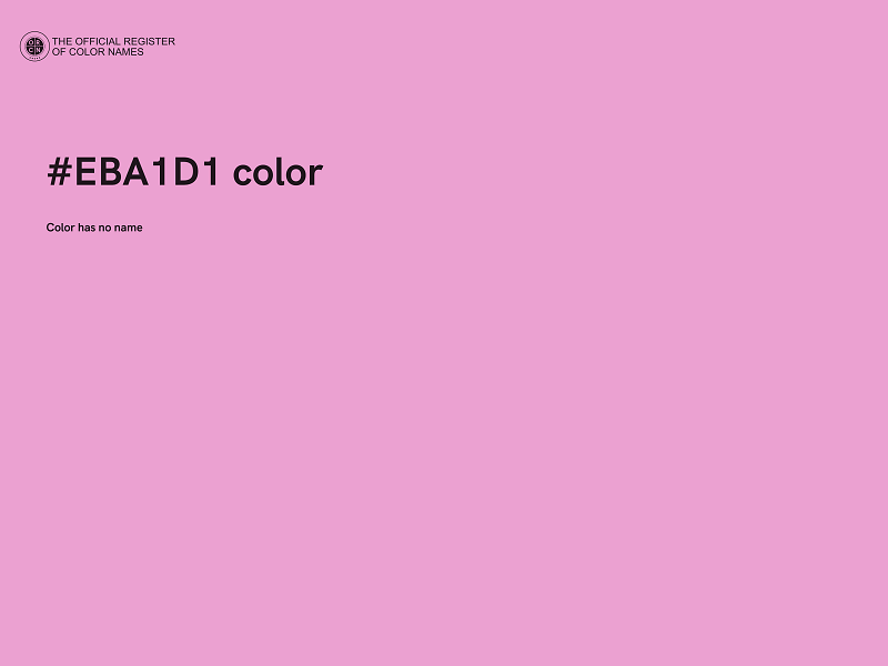 #EBA1D1 color image