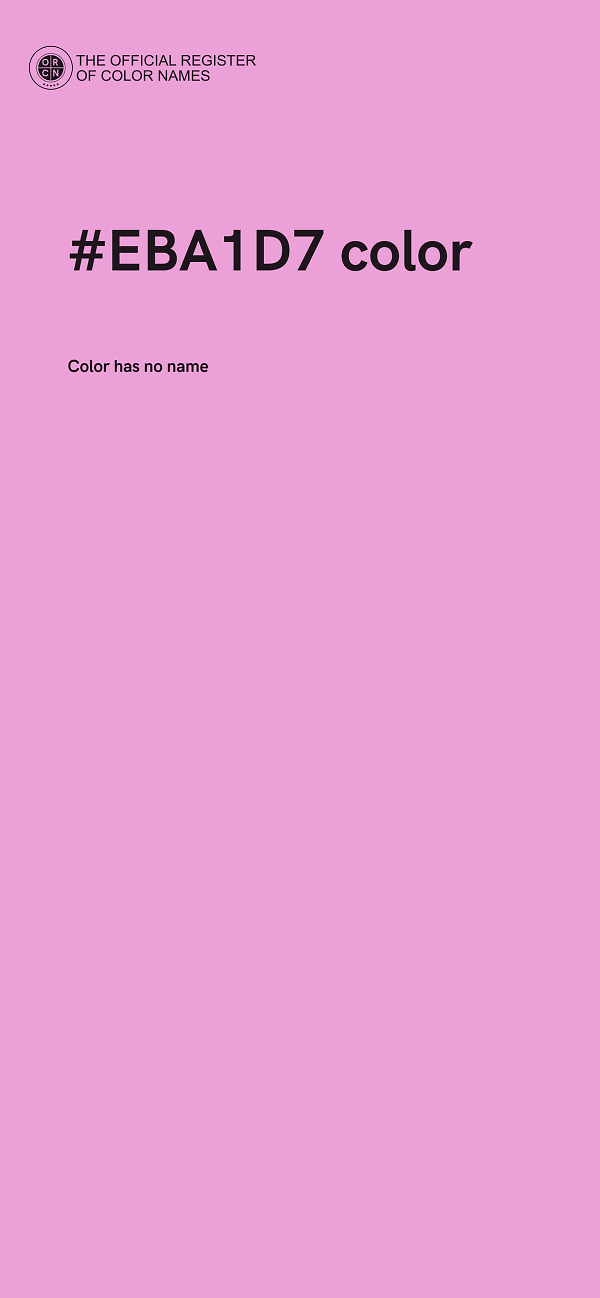 #EBA1D7 color image