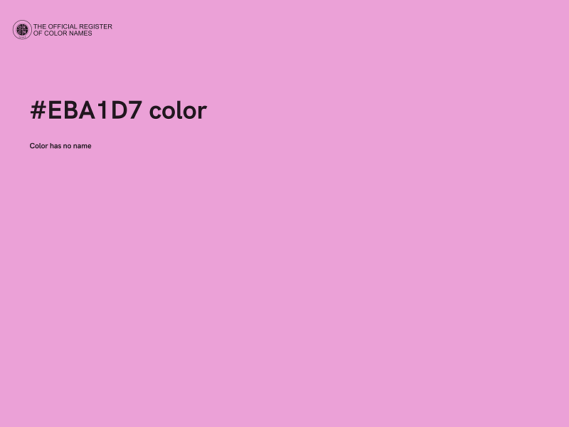 #EBA1D7 color image