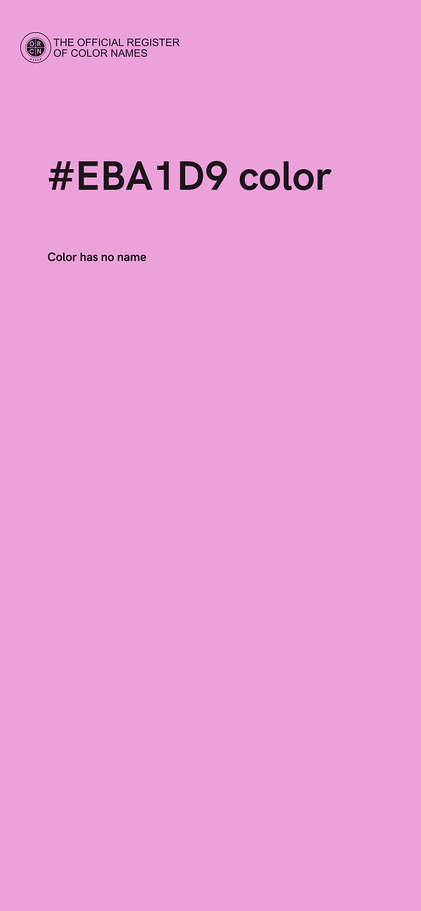 #EBA1D9 color image