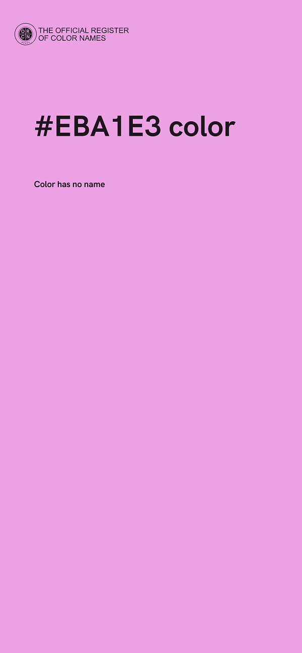 #EBA1E3 color image