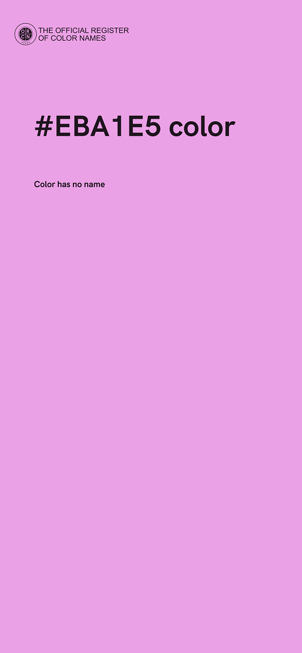 #EBA1E5 color image