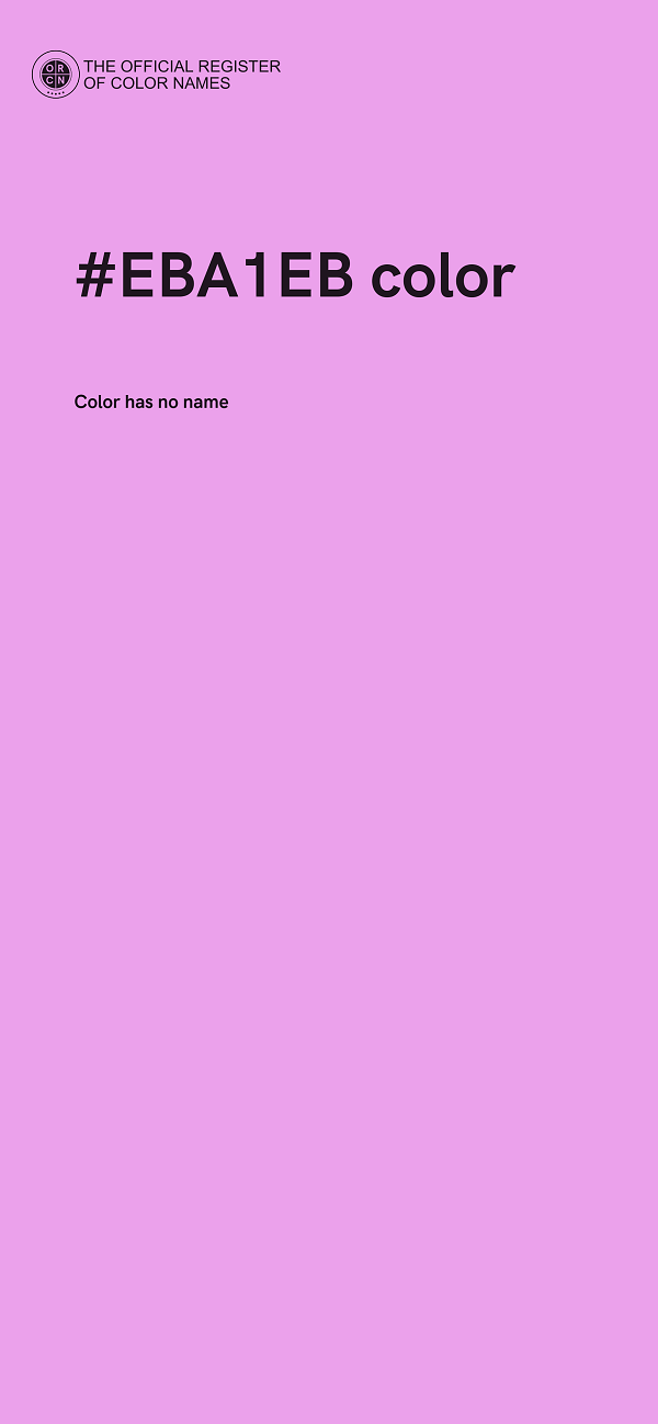 #EBA1EB color image