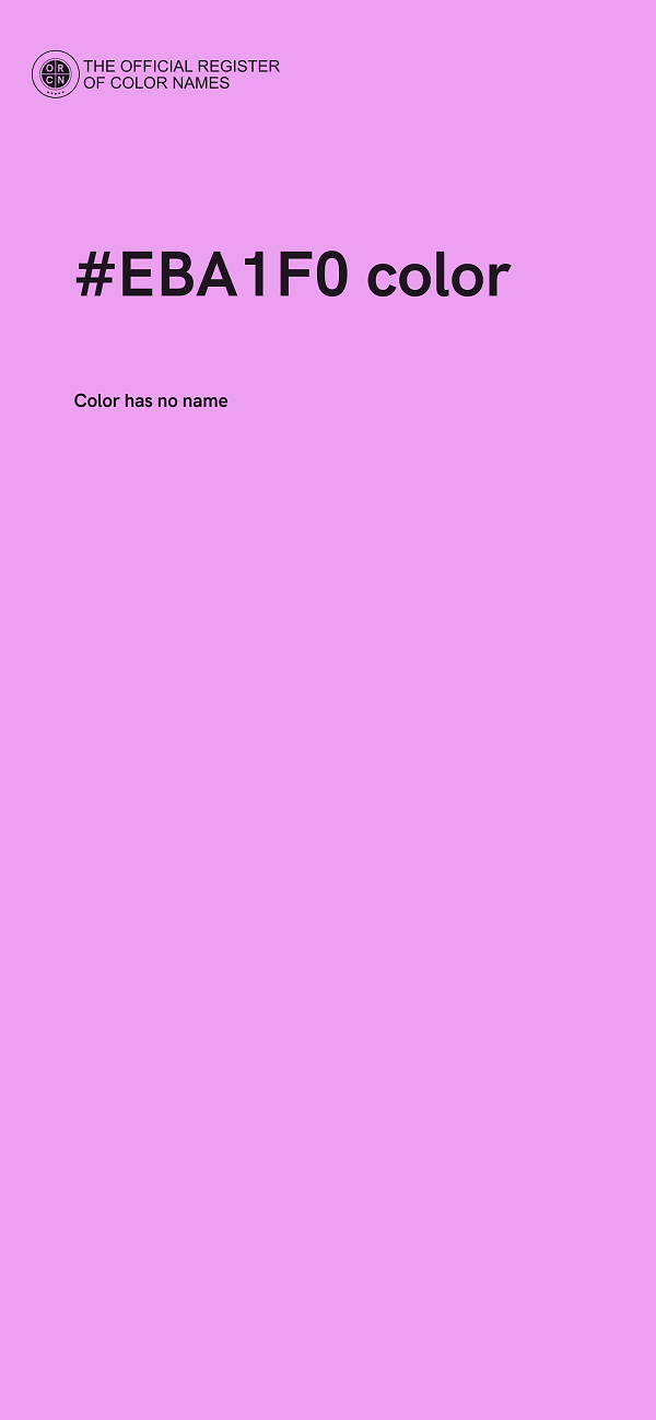 #EBA1F0 color image