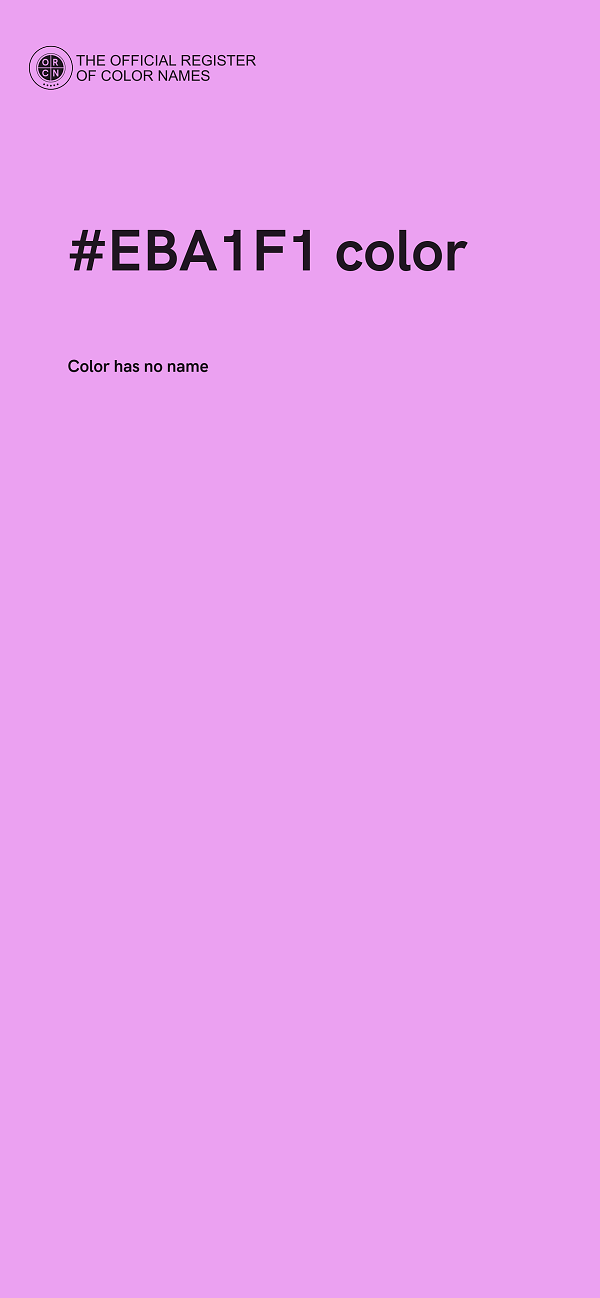 #EBA1F1 color image