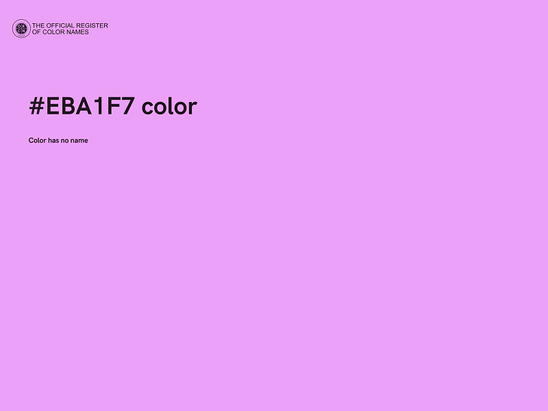 #EBA1F7 color image