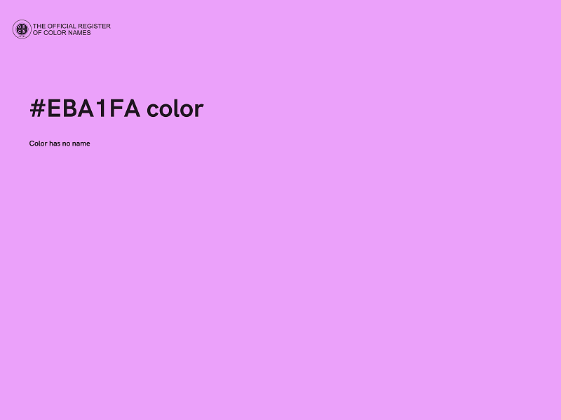 #EBA1FA color image