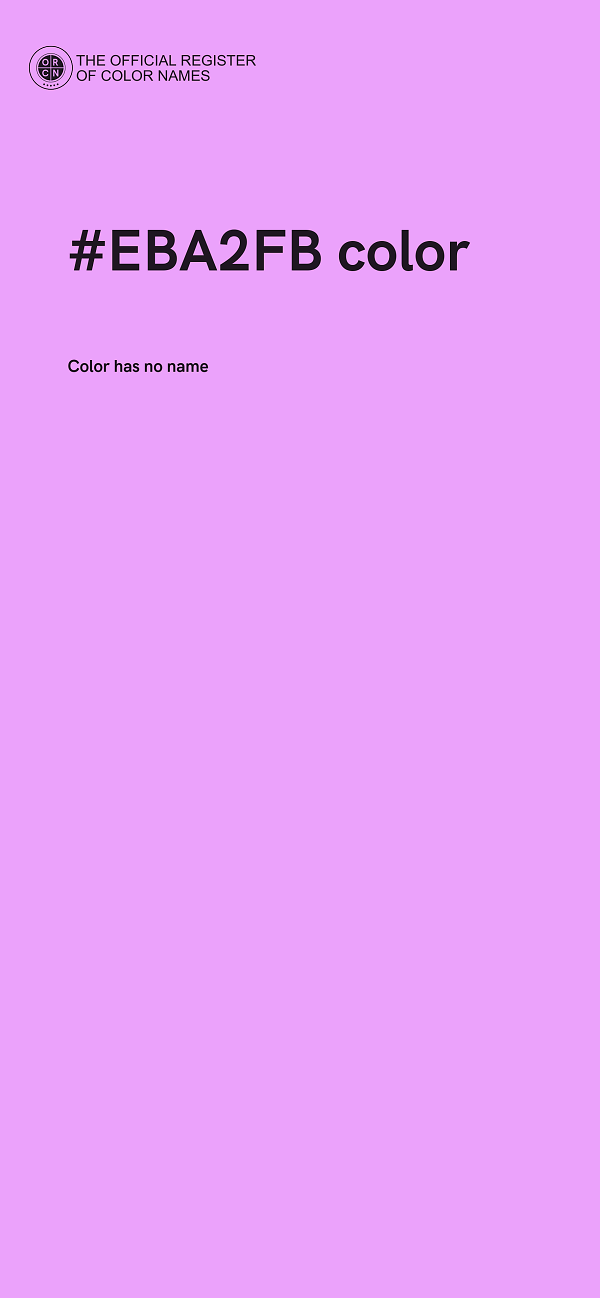 #EBA2FB color image