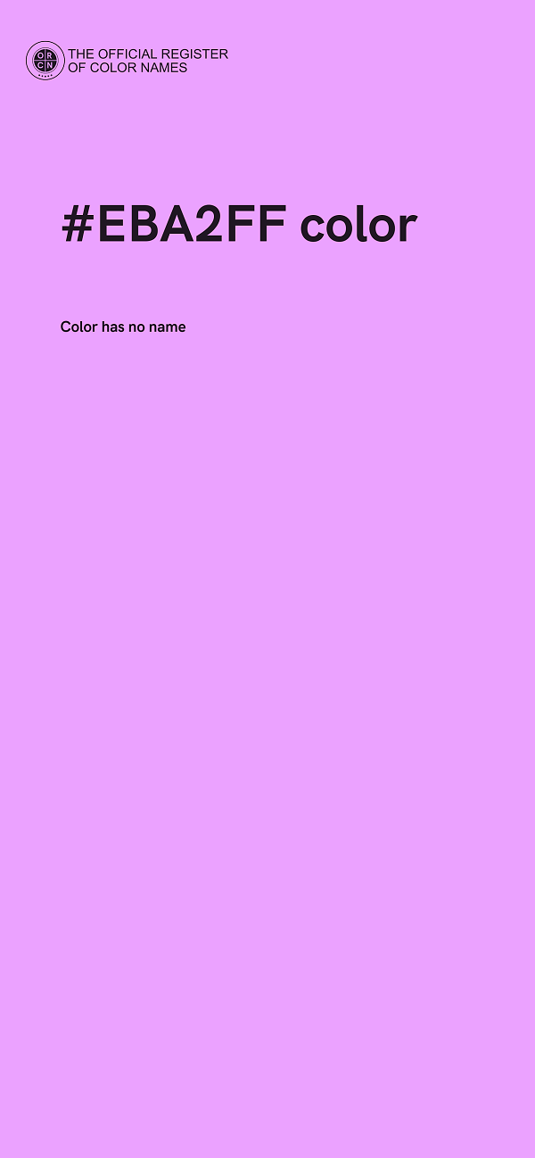 #EBA2FF color image
