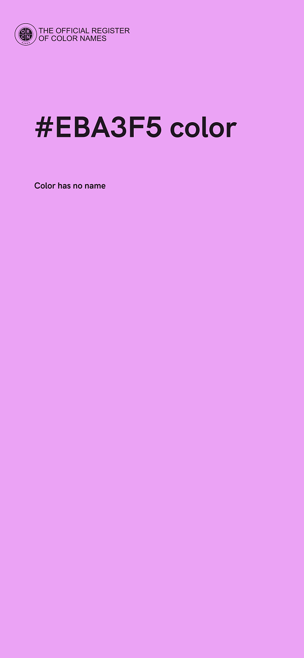 #EBA3F5 color image