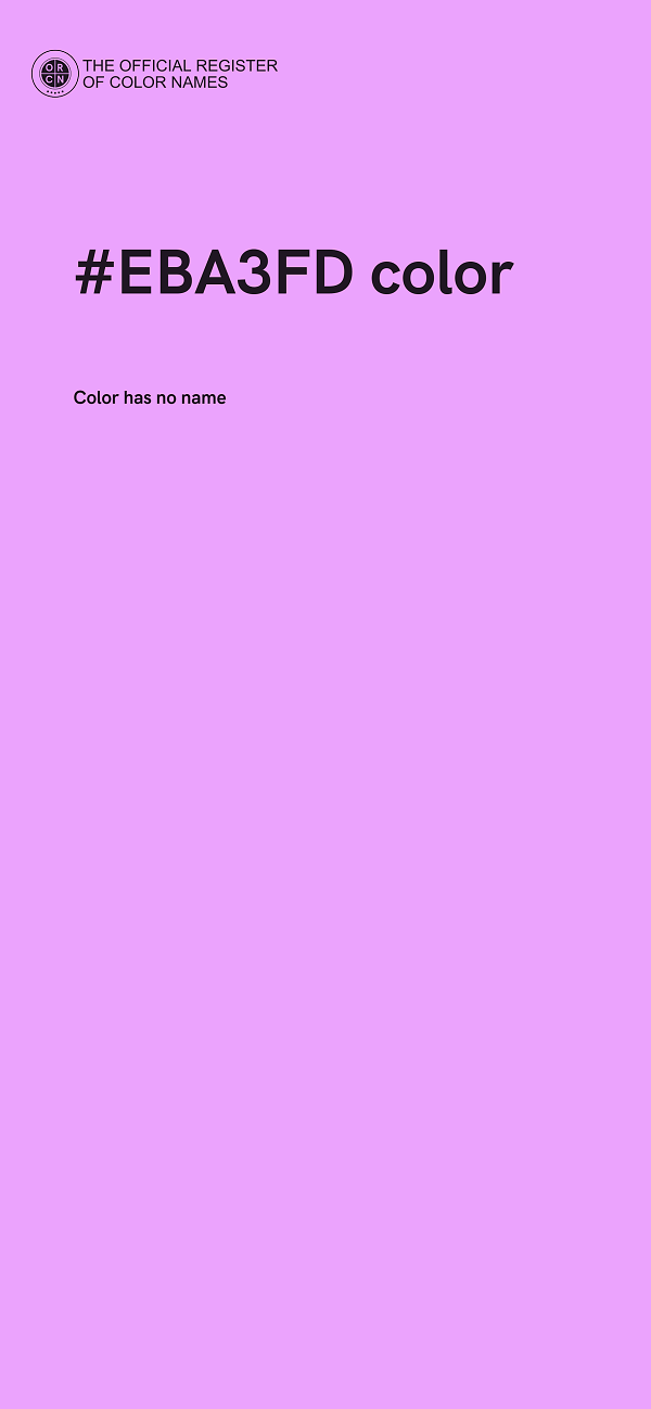 #EBA3FD color image
