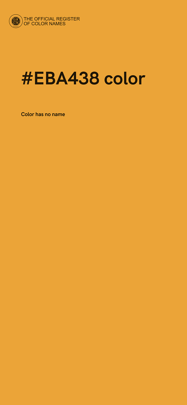#EBA438 color image