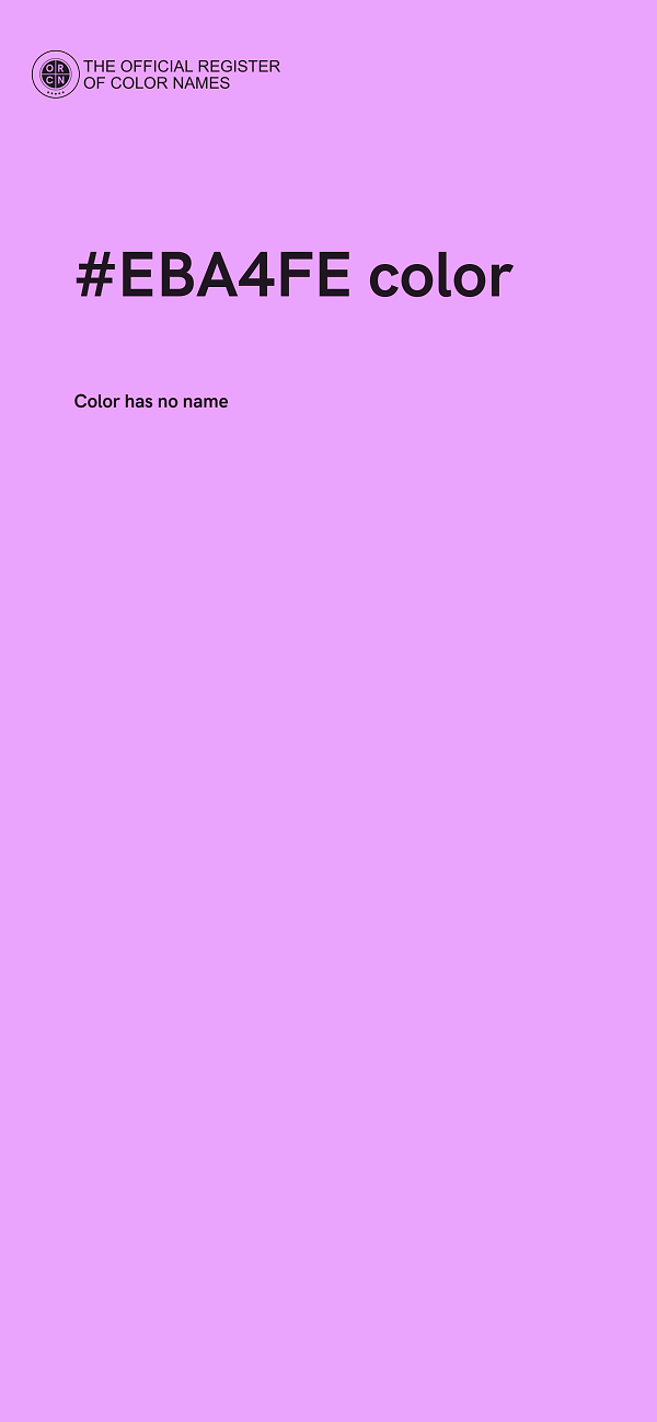 #EBA4FE color image