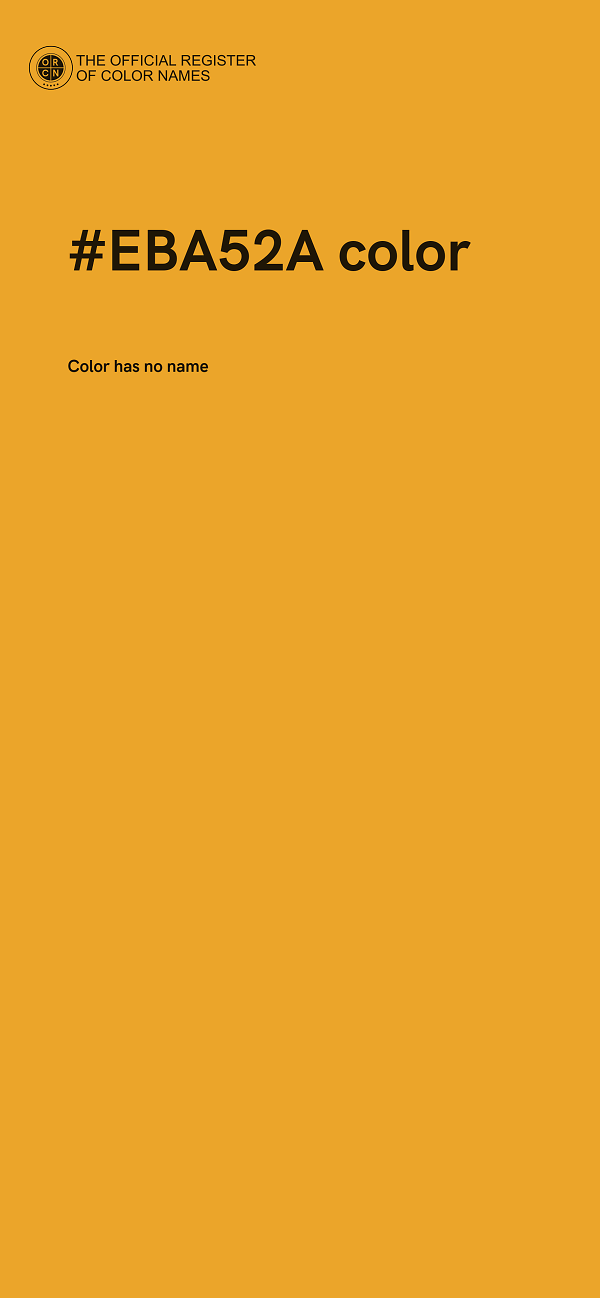 #EBA52A color image