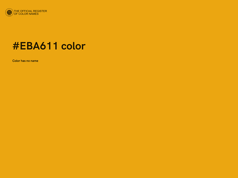 #EBA611 color image