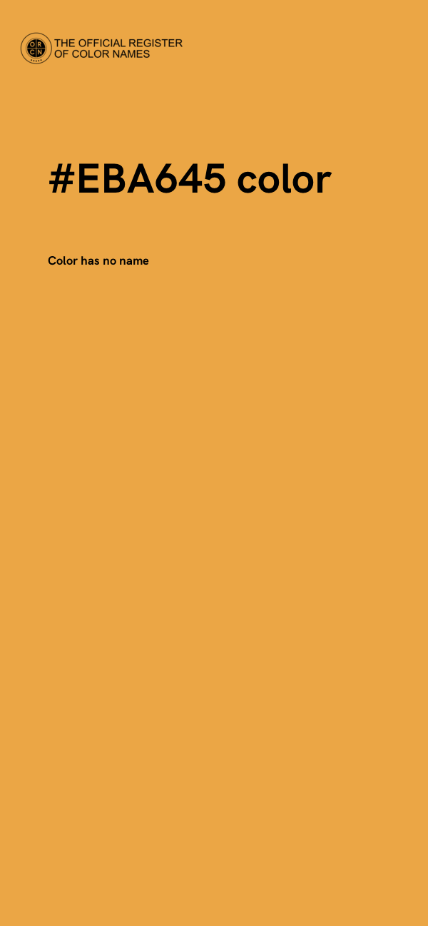 #EBA645 color image