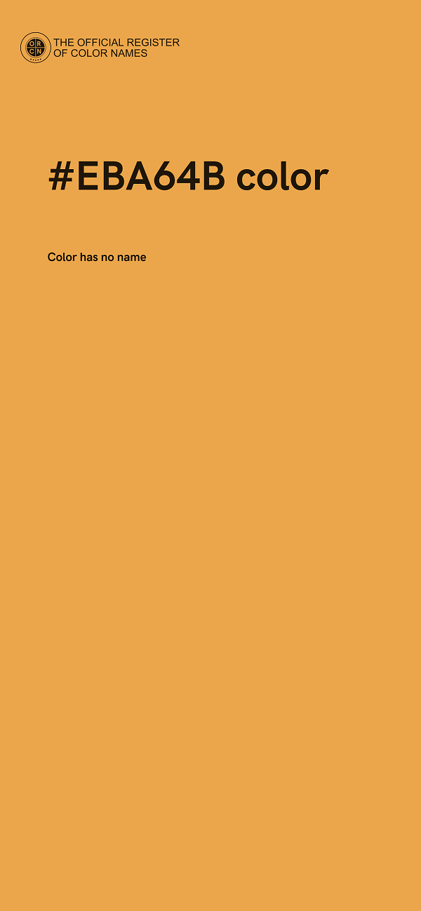 #EBA64B color image