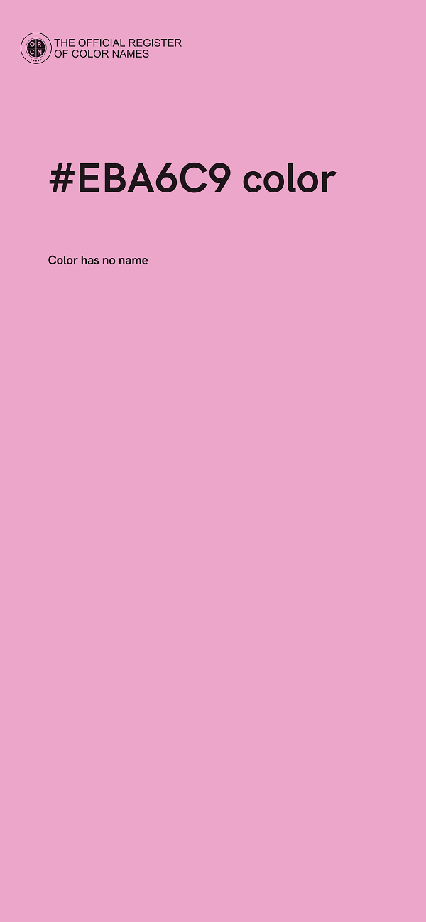 #EBA6C9 color image
