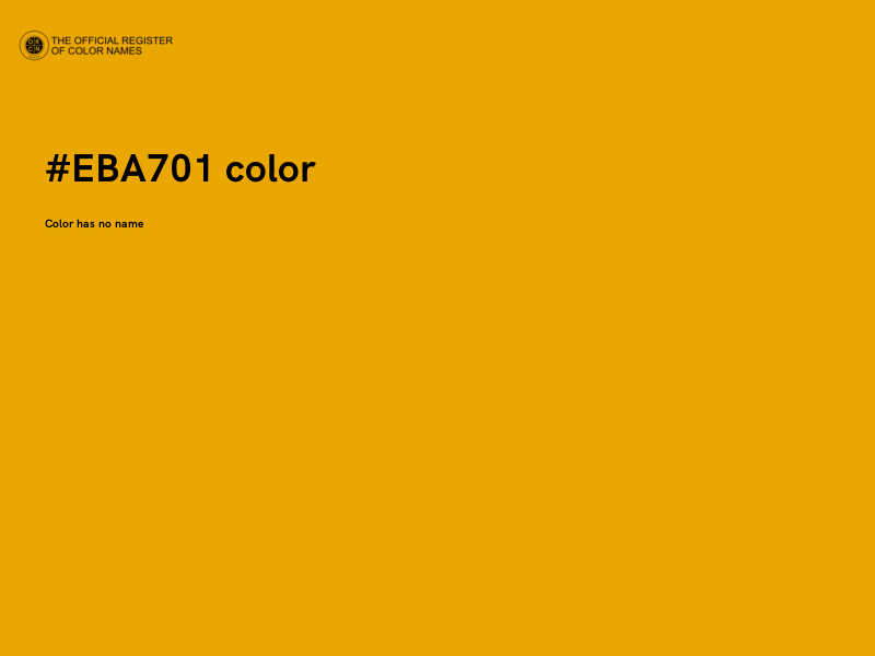 #EBA701 color image