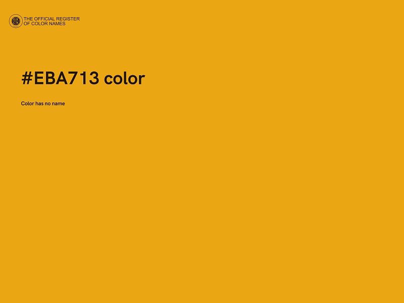 #EBA713 color image