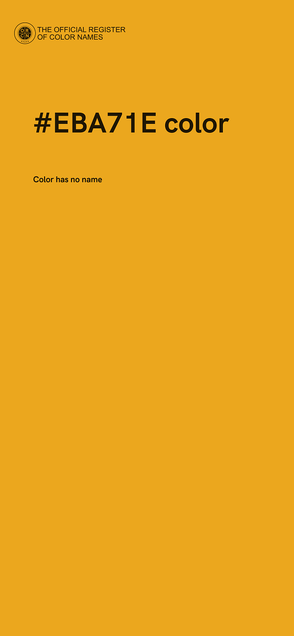 #EBA71E color image