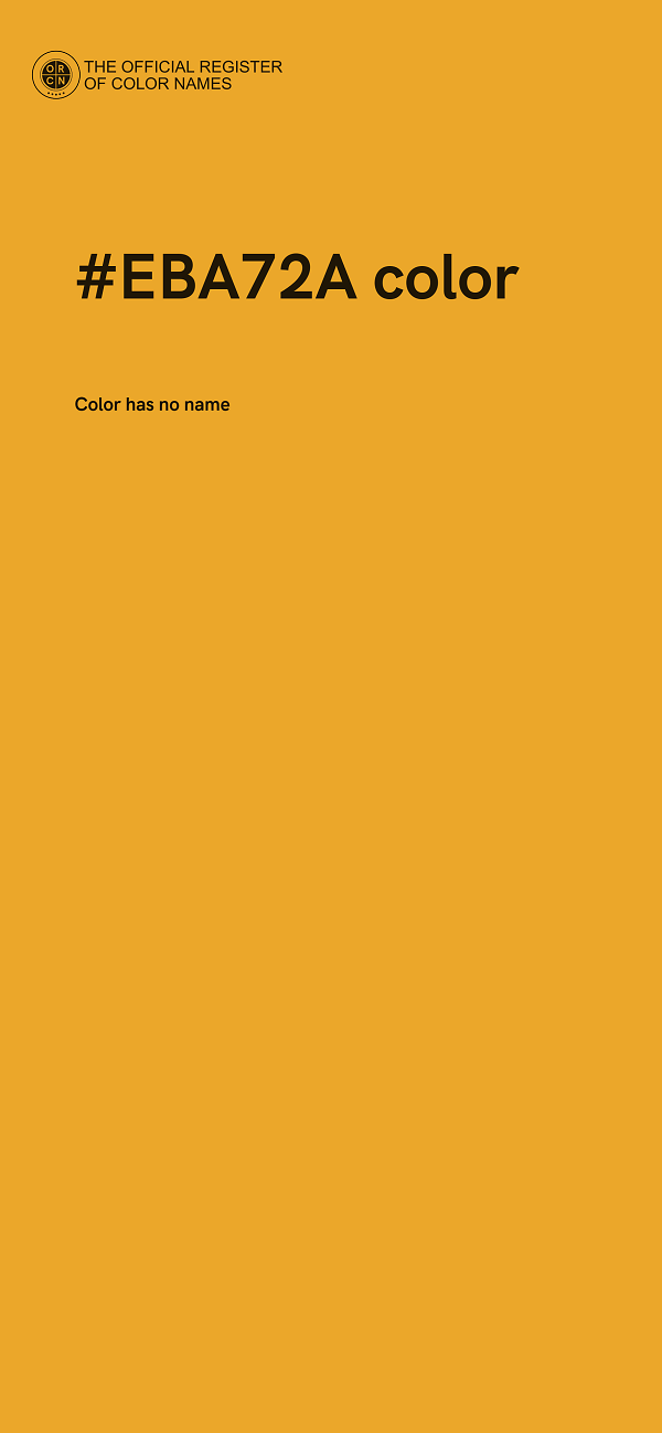 #EBA72A color image