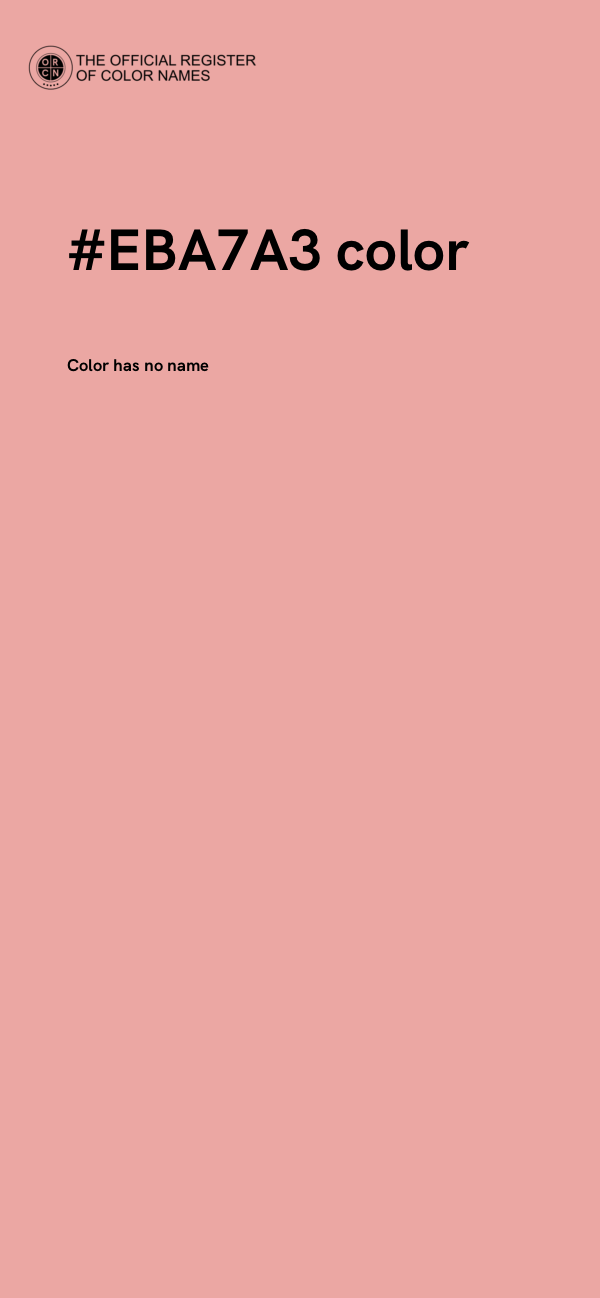 #EBA7A3 color image