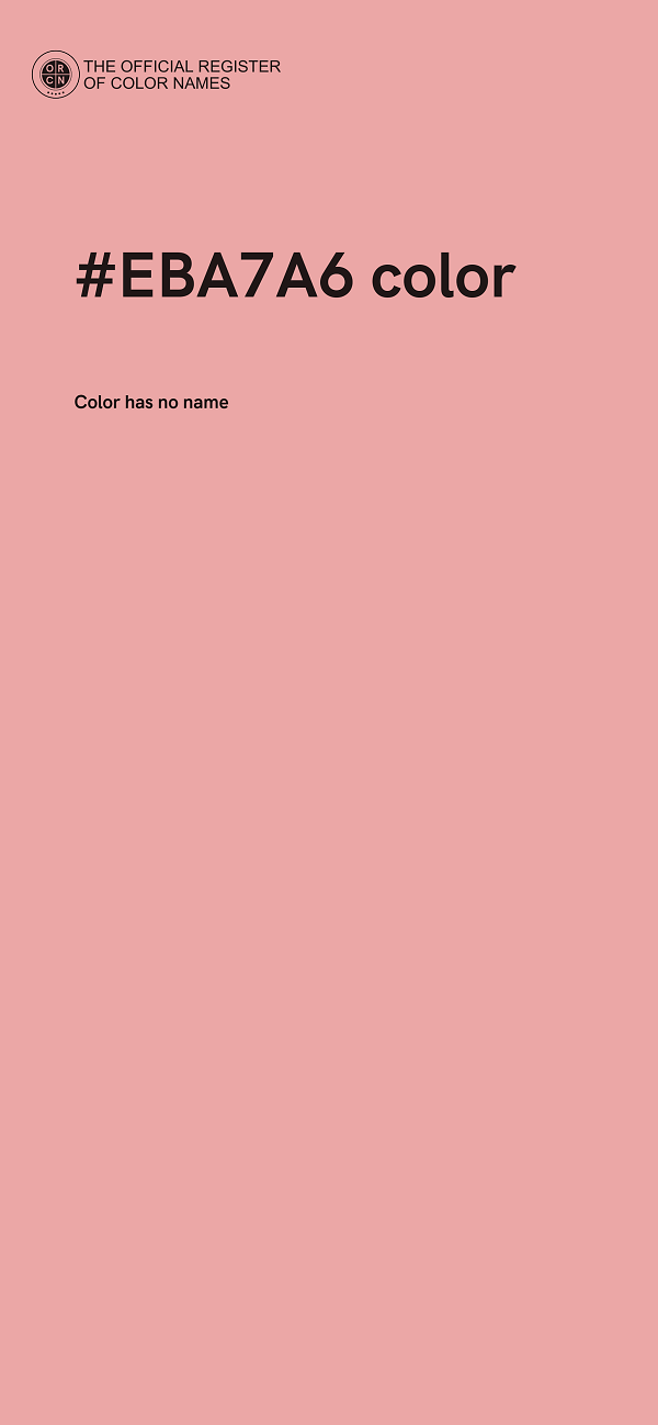 #EBA7A6 color image