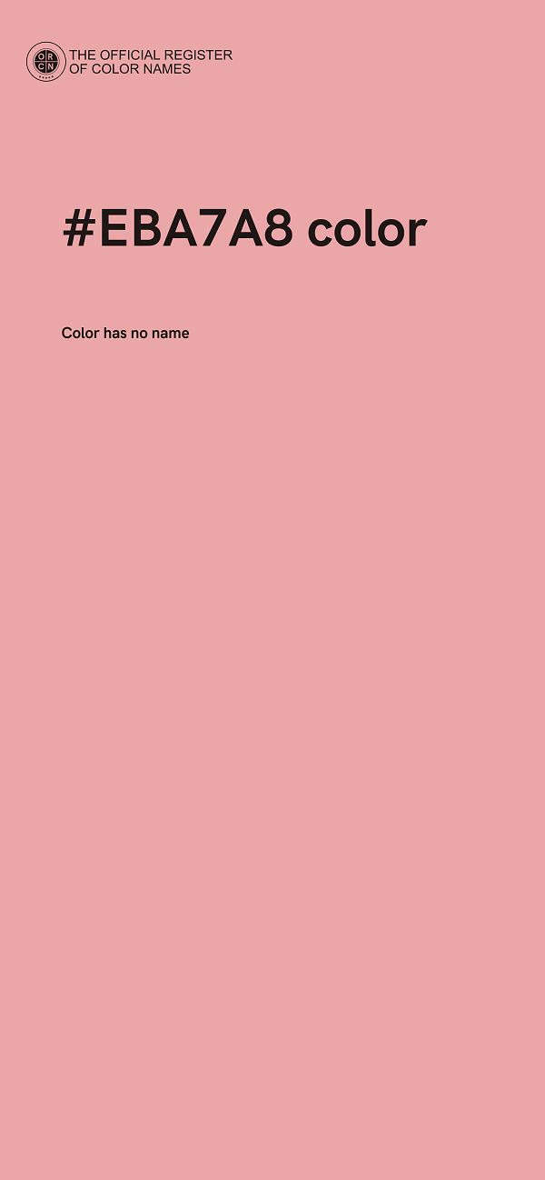 #EBA7A8 color image