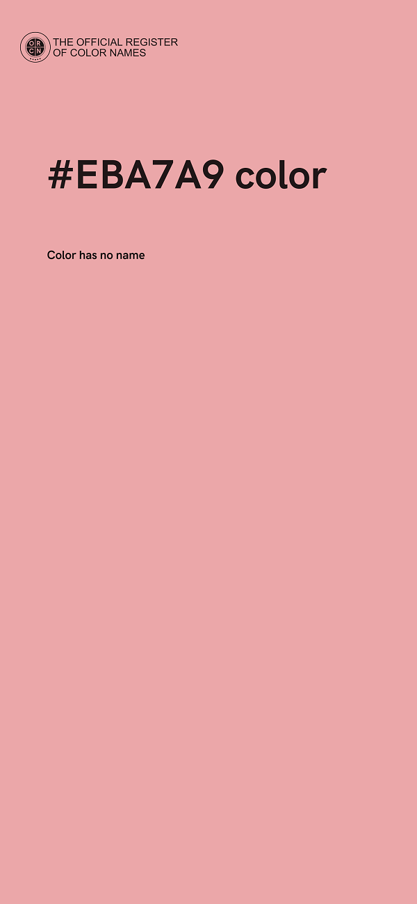 #EBA7A9 color image