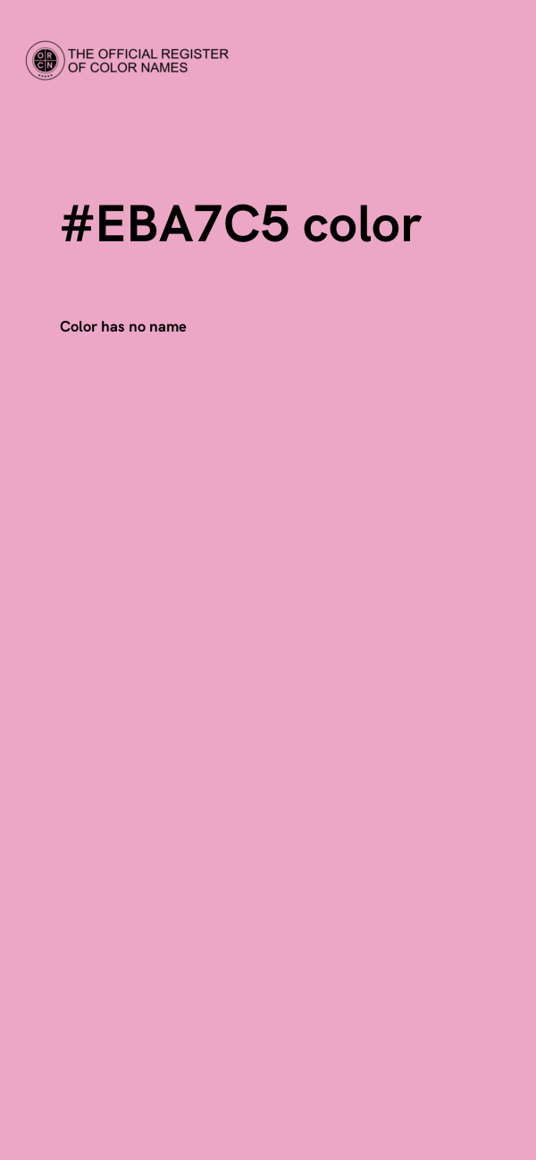 #EBA7C5 color image