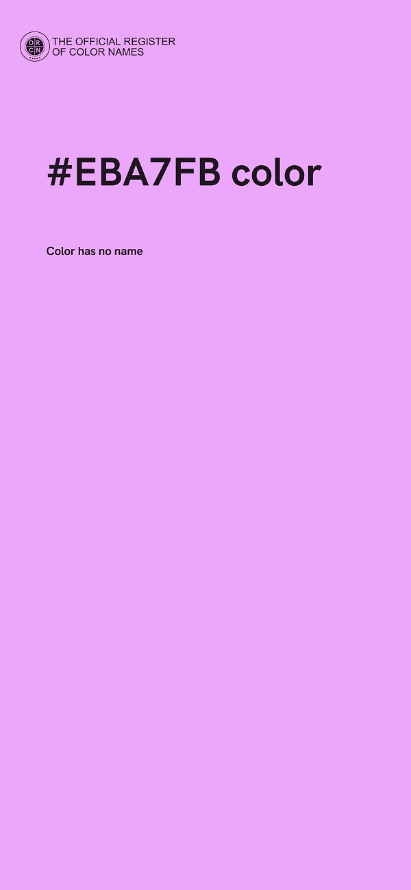 #EBA7FB color image