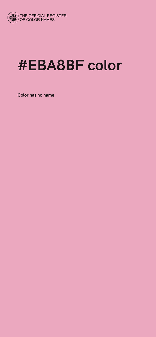 #EBA8BF color image