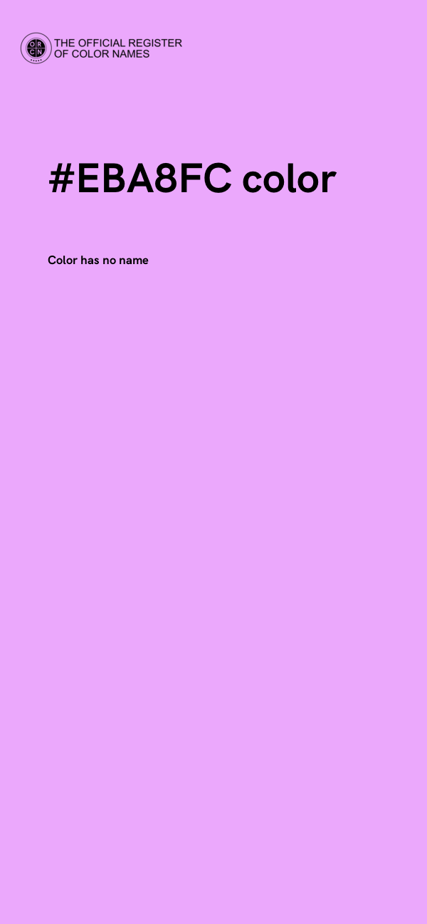 #EBA8FC color image