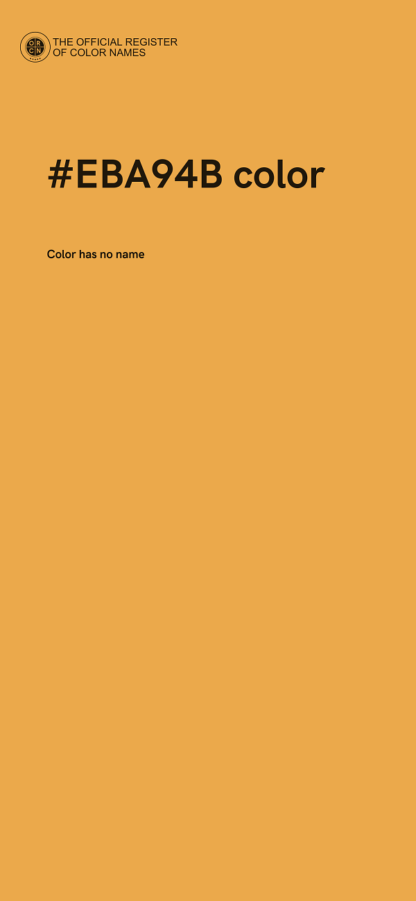 #EBA94B color image
