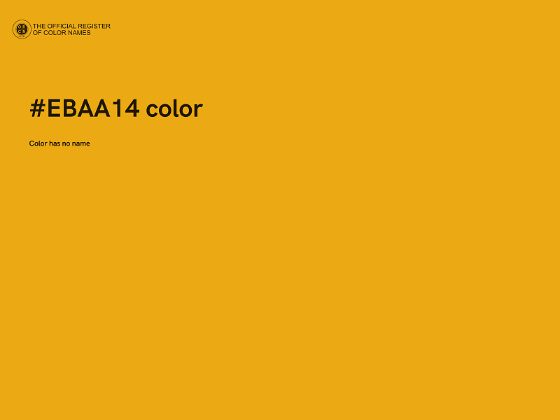 #EBAA14 color image