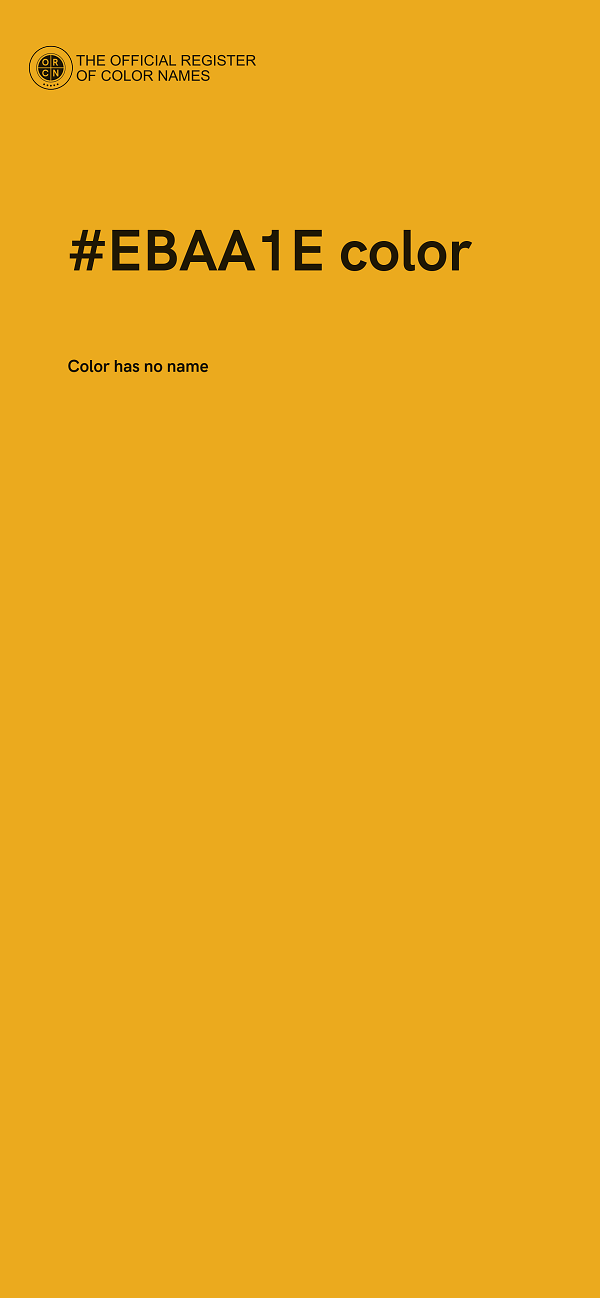 #EBAA1E color image