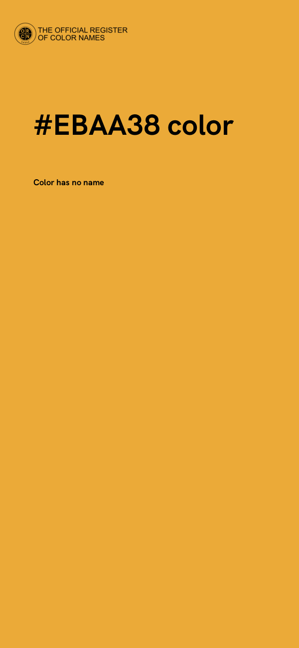 #EBAA38 color image