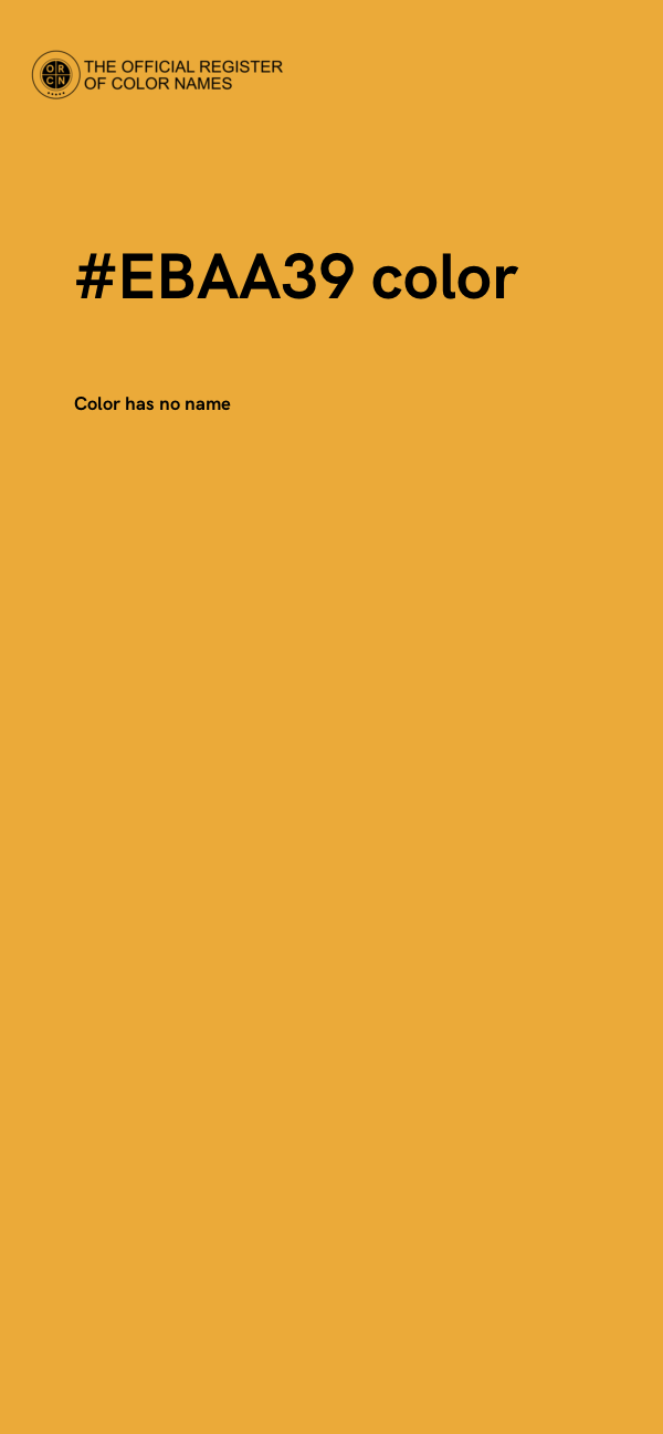 #EBAA39 color image