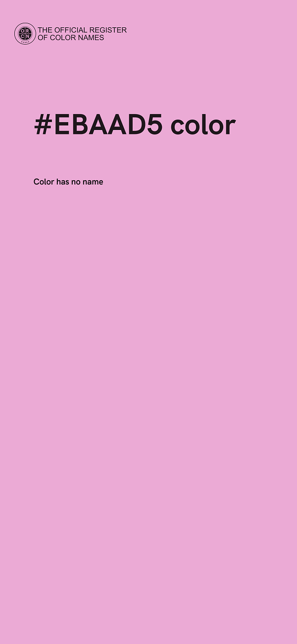 #EBAAD5 color image