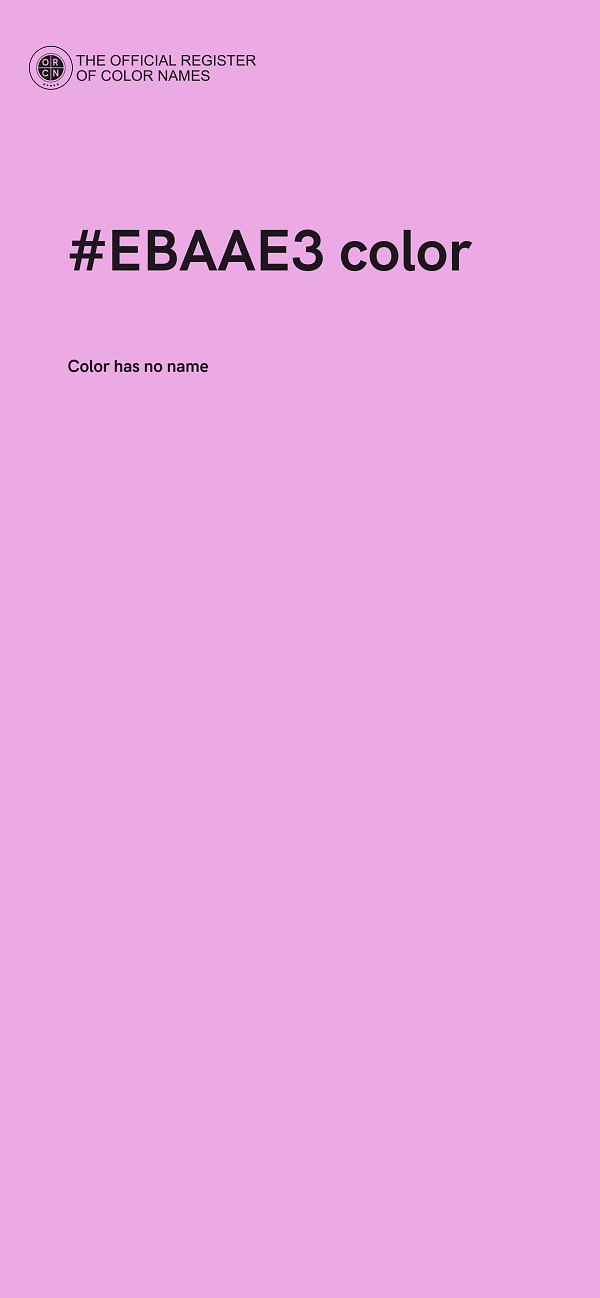 #EBAAE3 color image