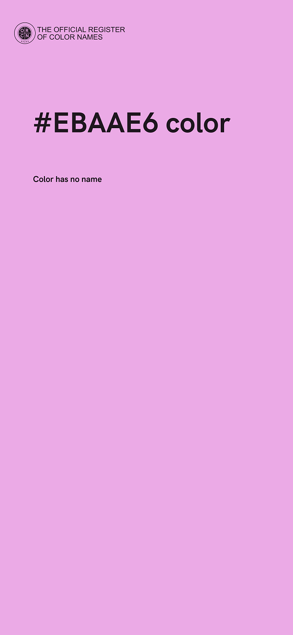 #EBAAE6 color image