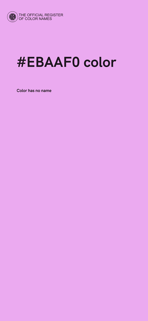 #EBAAF0 color image